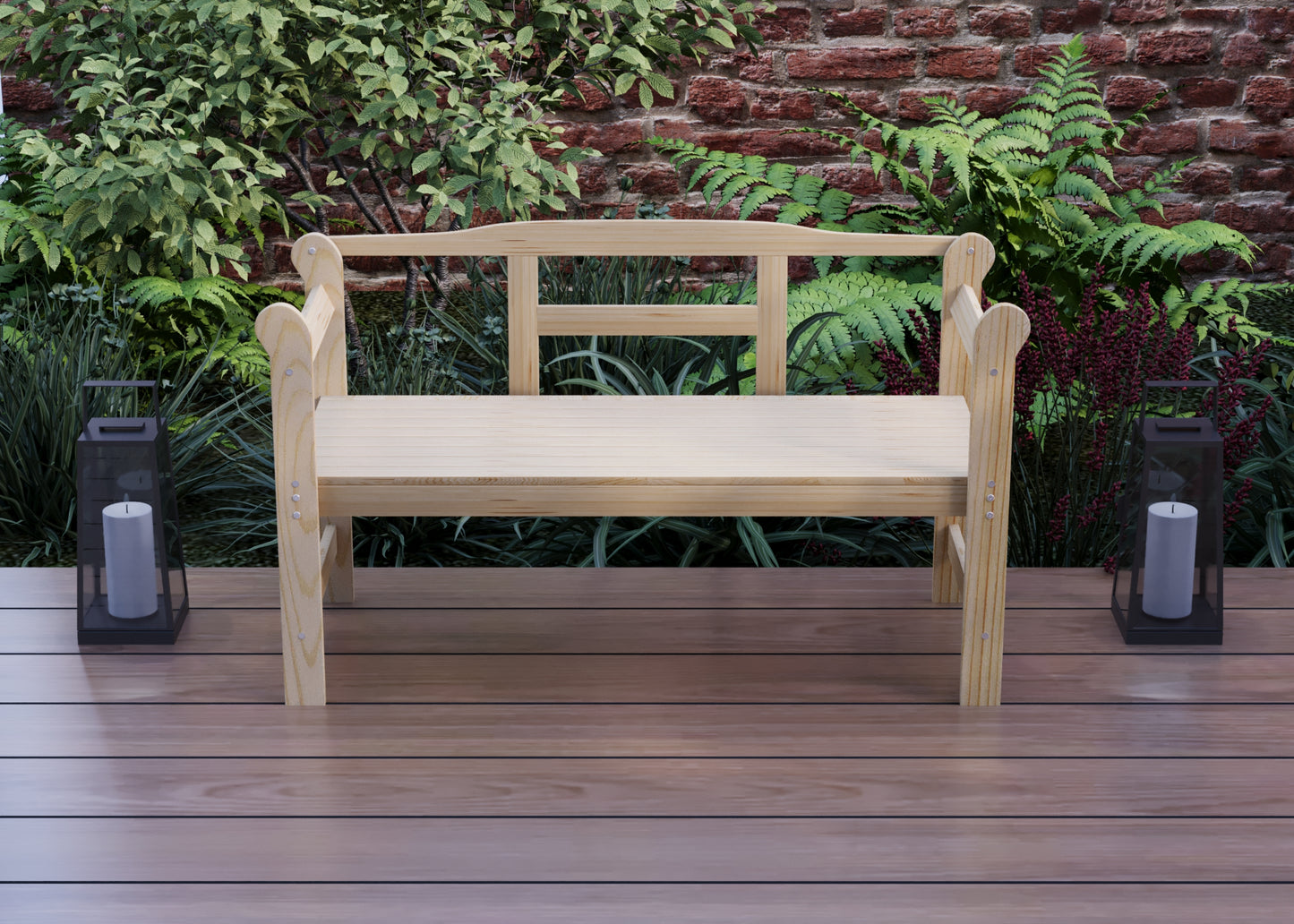 Banc en bois naturel GOMEZ