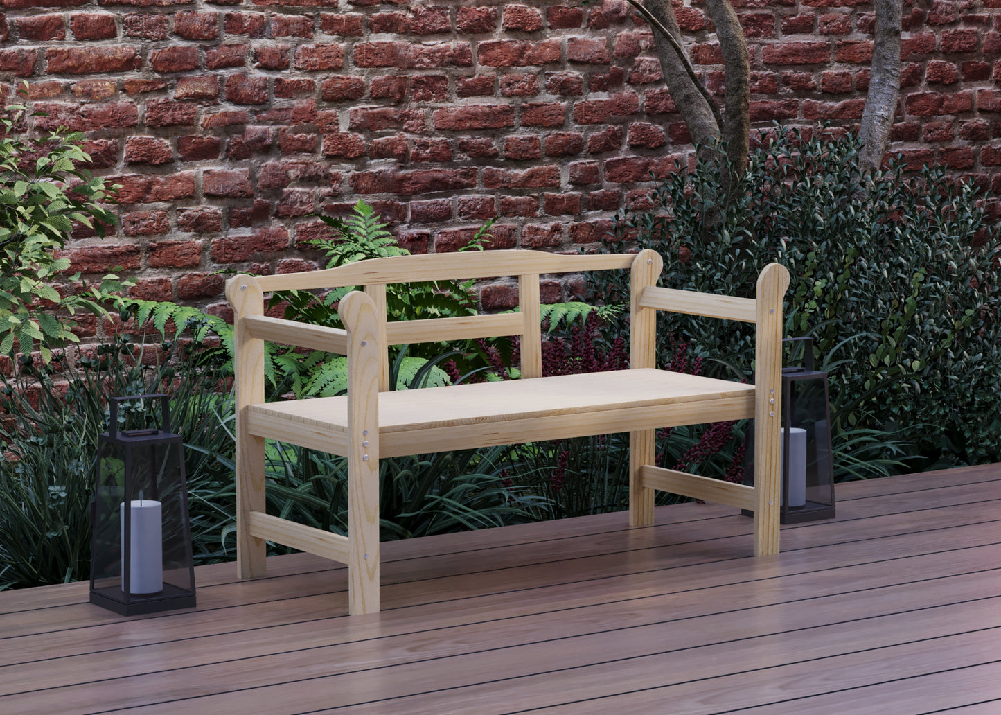 Banc en bois naturel GOMEZ