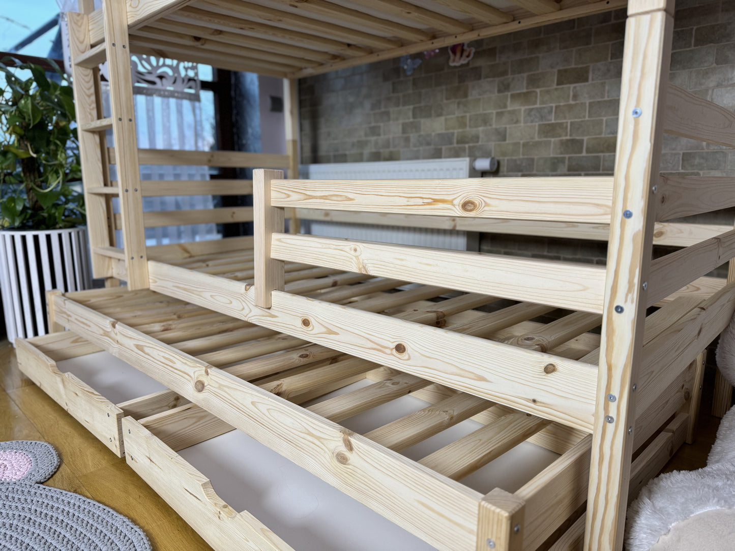 Lit Cabane 3 places en bois Talia