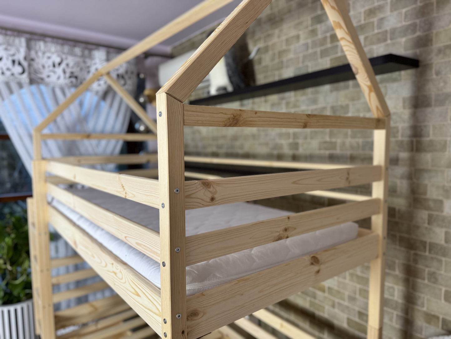 Lit Cabane 3 places en bois Talia