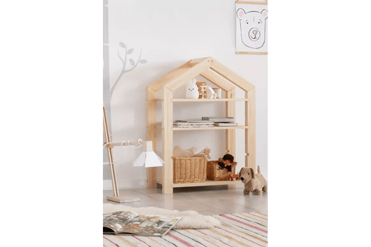 Bibliothèque en Bois Pin en forme de Cabane 40x60 - La Cabane à Loulous