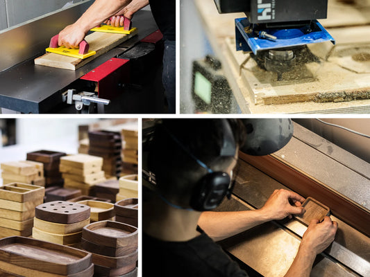 Organisateur rectangulaire avec un compartiment, chêne noir, chêne, noyer XL