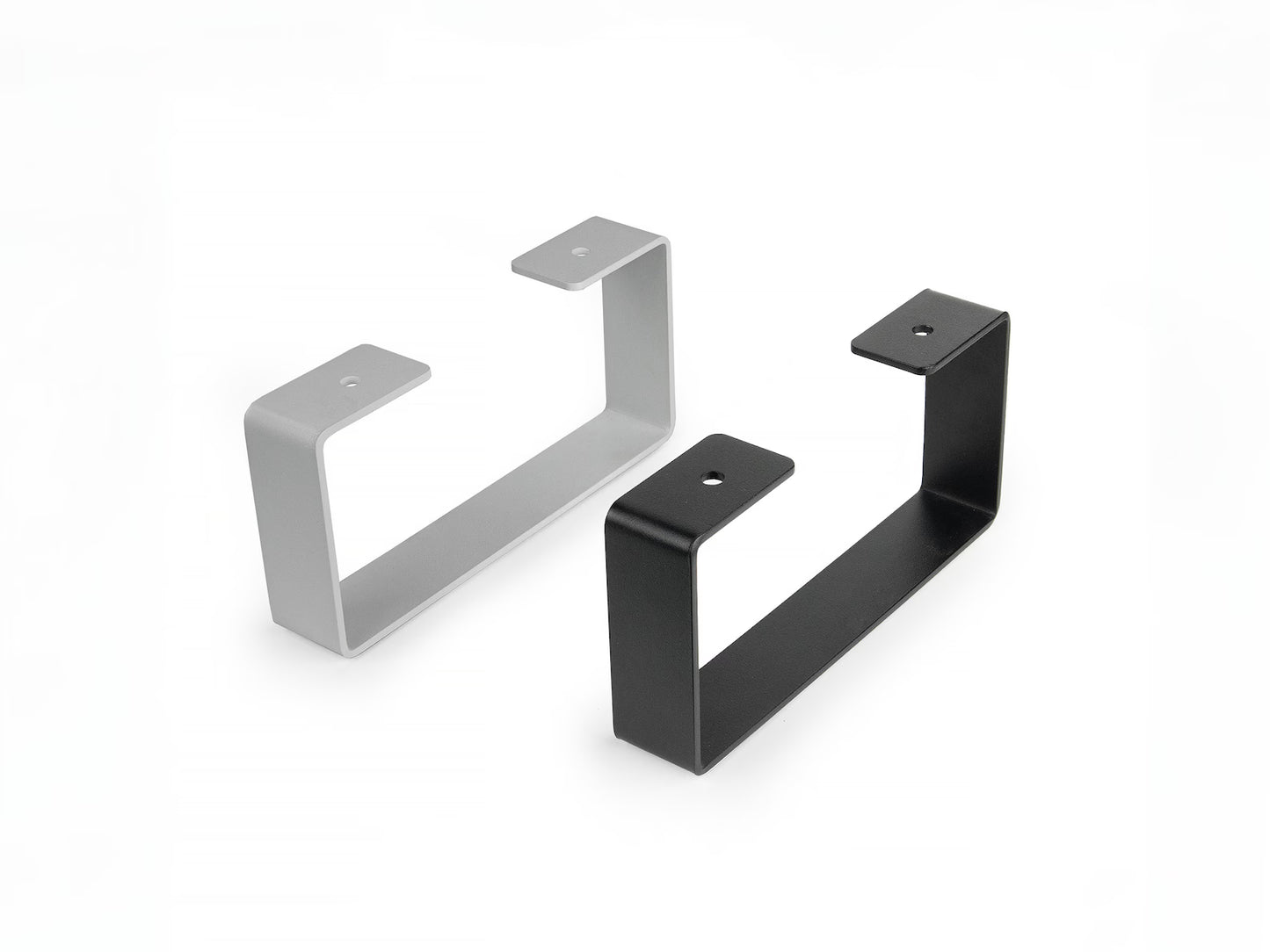 Pieds en métal pour support d'écran à monter soi-même Pieds en métal pour support d'écran à monter soi-même 20 x 9,5 cm, noir ou blanc