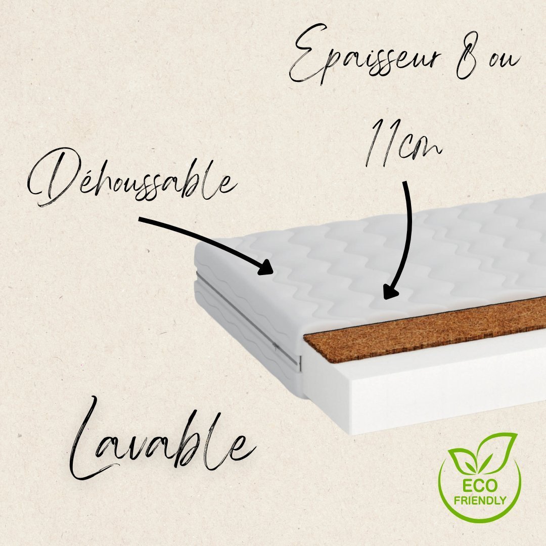 Matelas Kokos Fibre - La Cabane à Loulous
