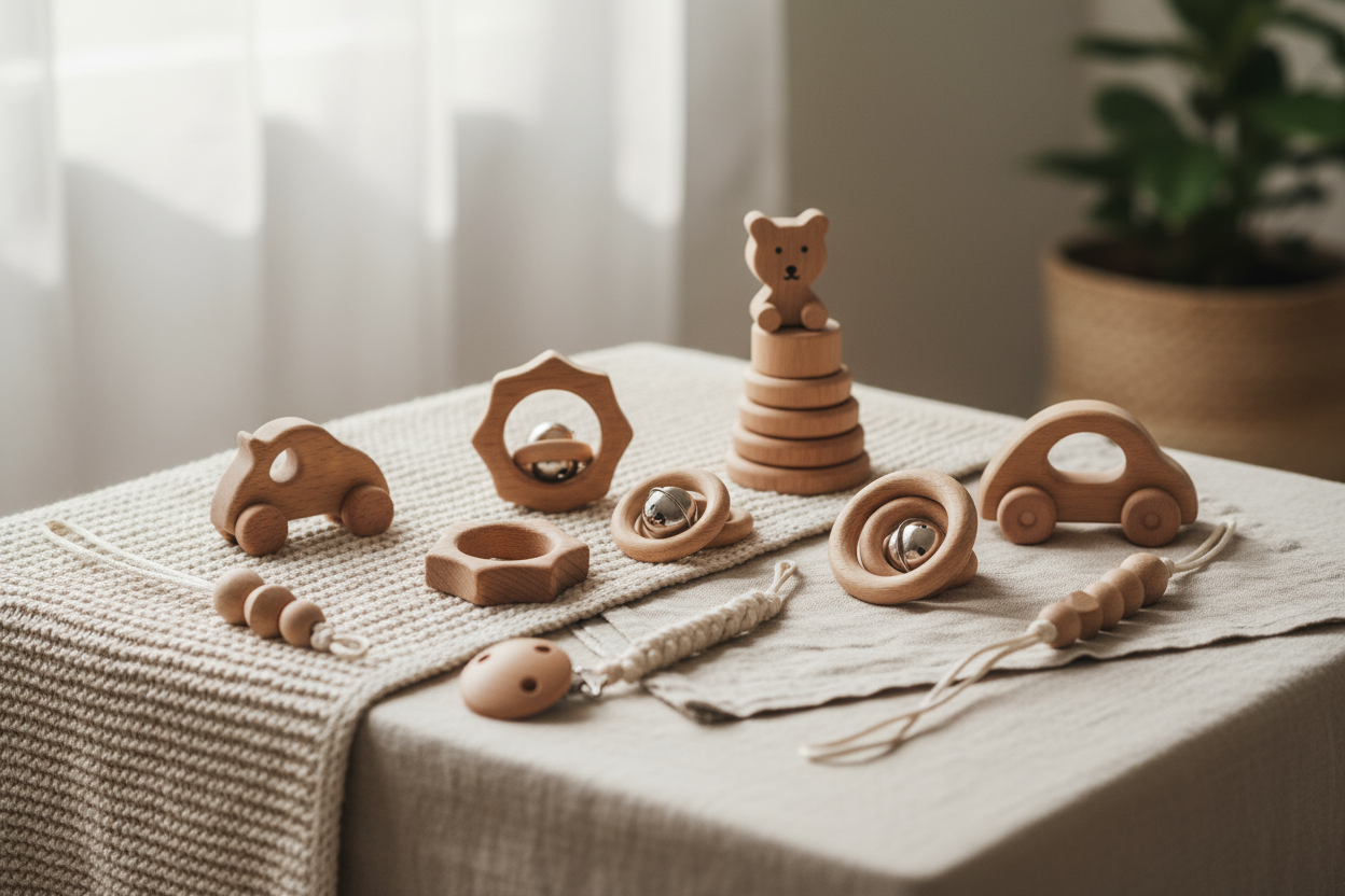 Accessoires bébé en bois