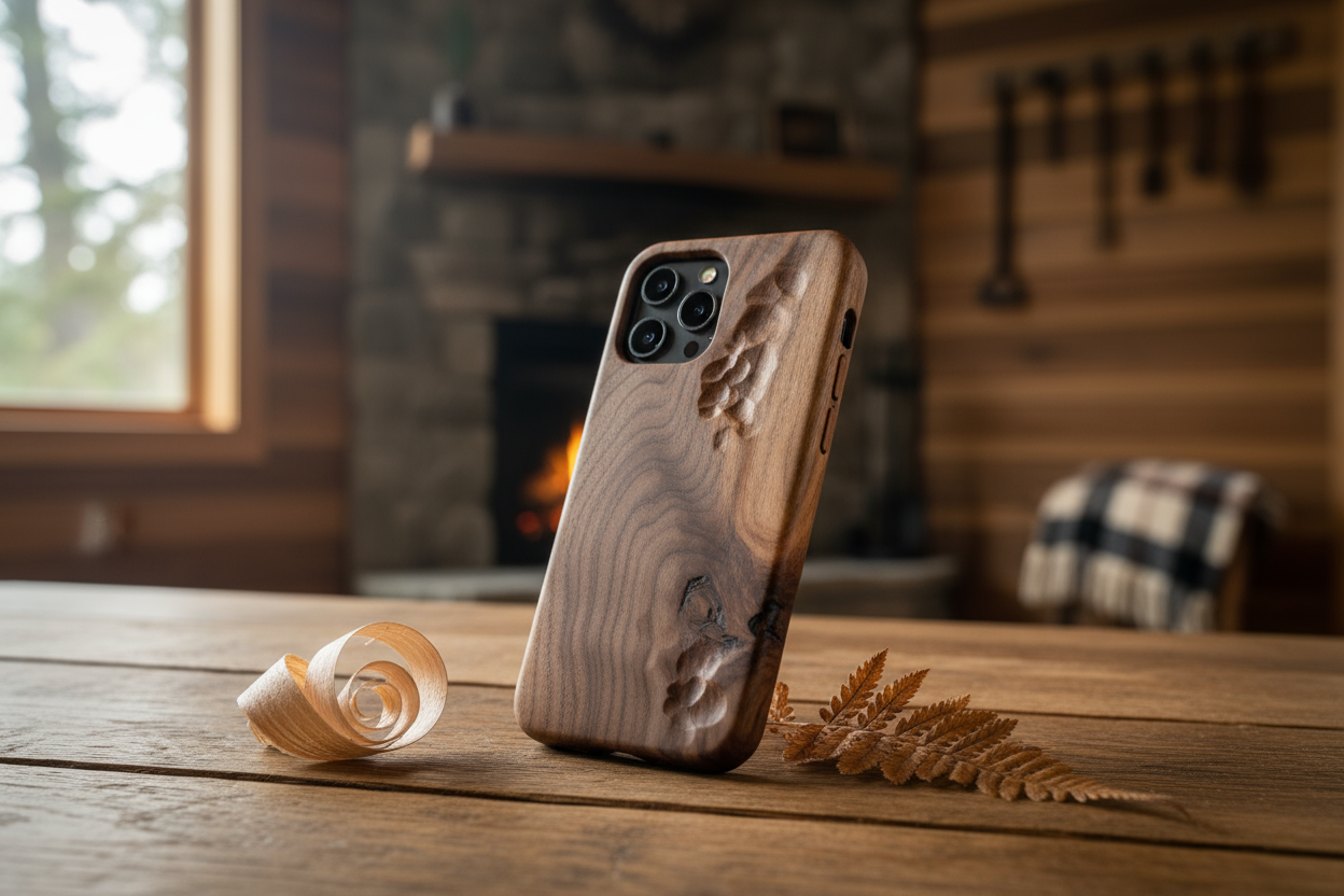 Coques téléphone en bois