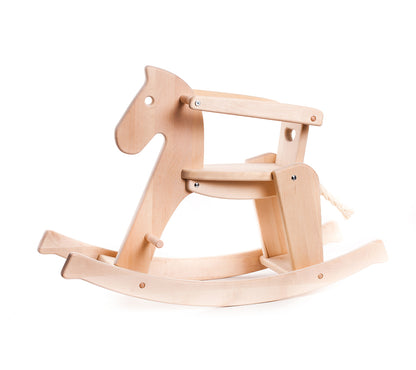 Cheval à bascule en bois