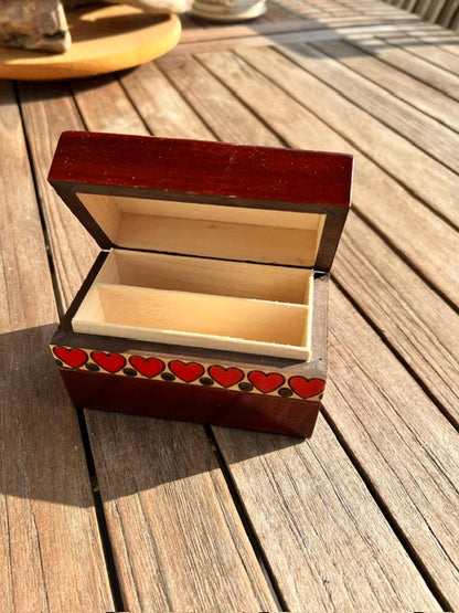 Coffret 2 jeux de Cartes en bois fait main rangement vertical