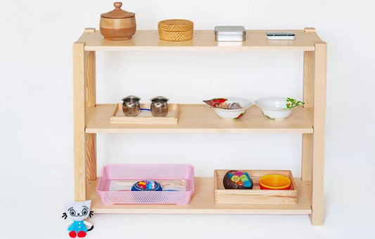 Étagère ajourée pour matériaux Montessori et jouets - 3 étagères