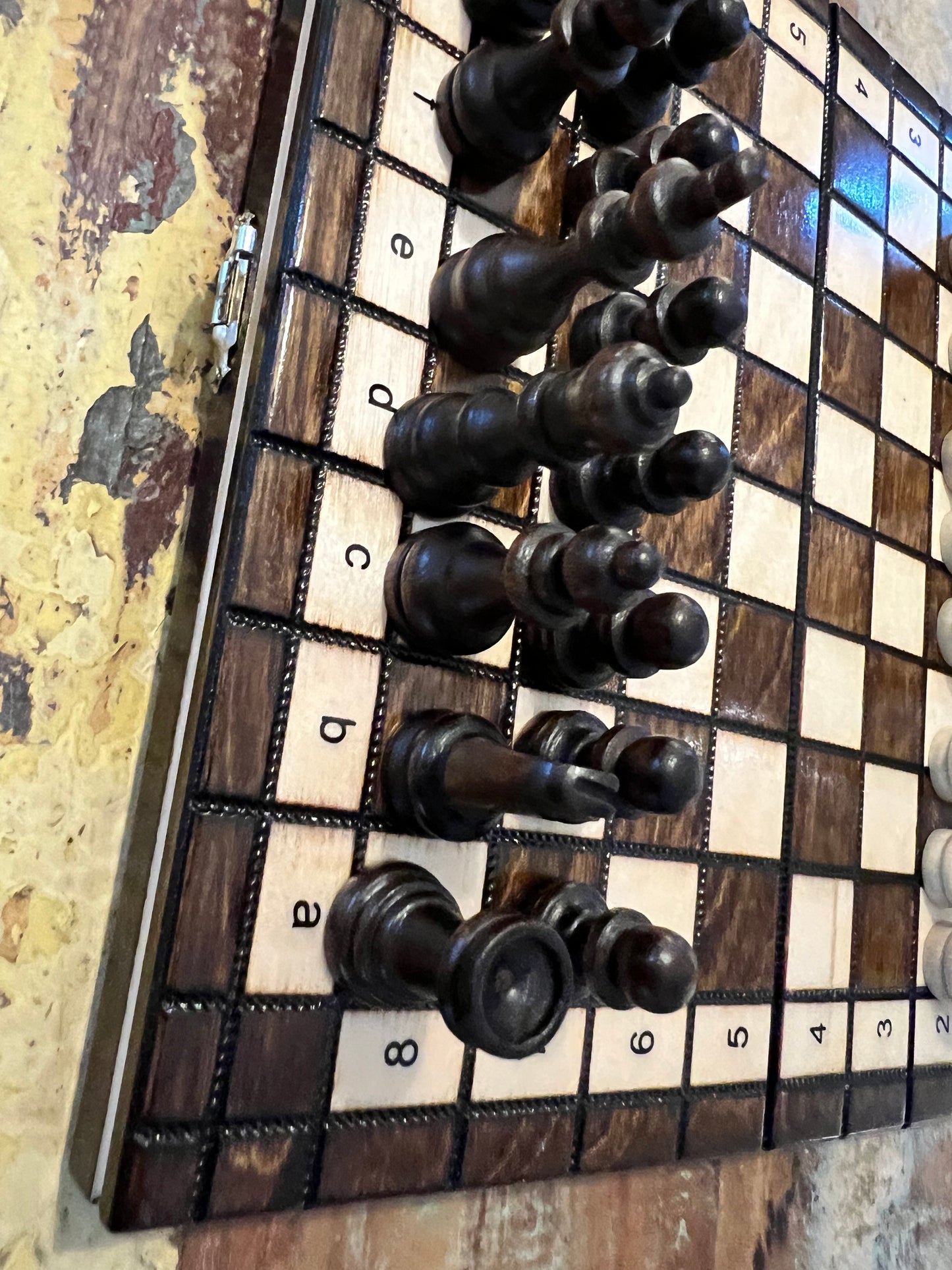 Jeu Echecs fait main de Voyage