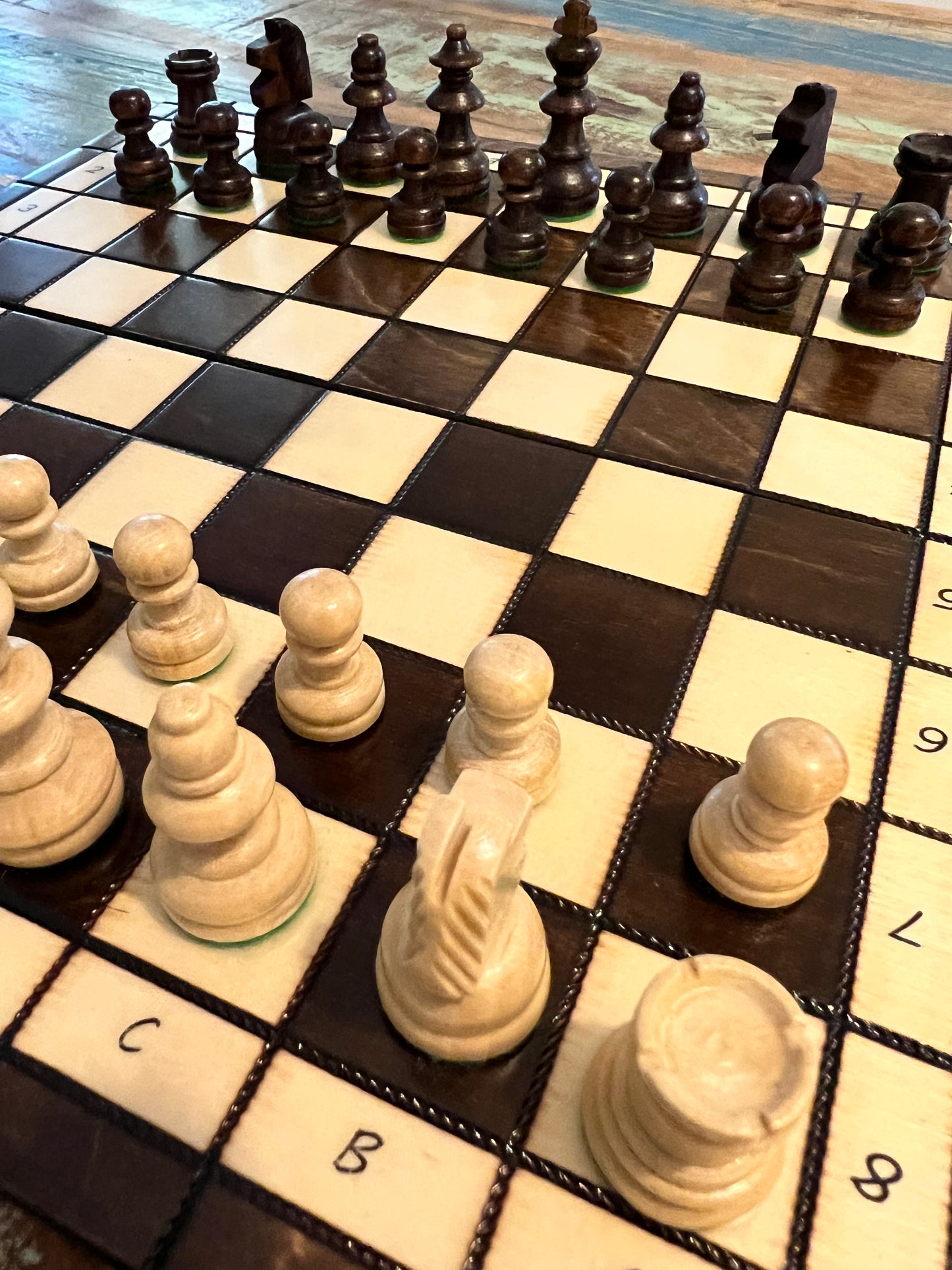 Jeu Echecs Fait Main Modèle Moyen