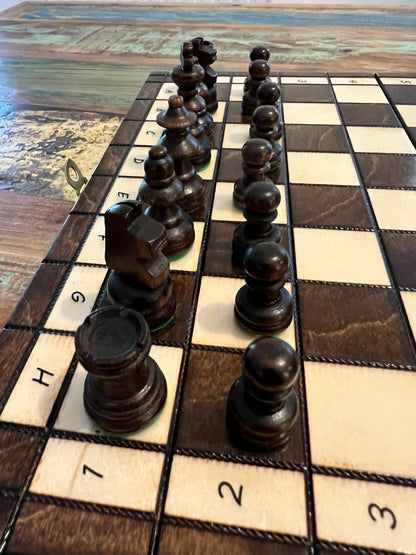 Jeu Echecs Fait Main Modèle Moyen