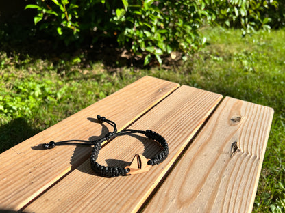 Bracelet Ying Yang en Bois Fait Main