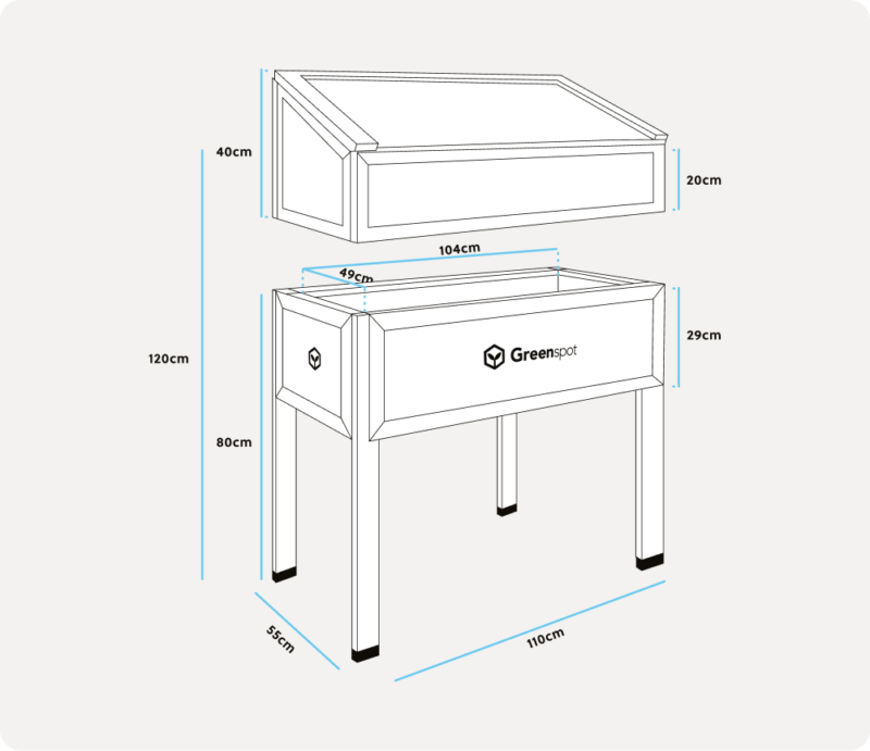 Mini serre en bois vintage pour balcon ou terrasse