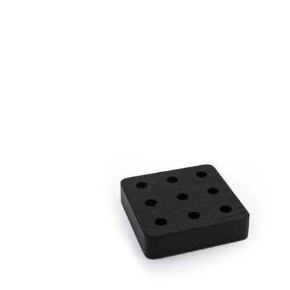 Organisateur carré avec porte-stylos, chêne noir