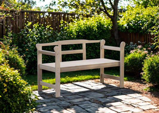 Banc de jardin en bois naturel Rivage - La Cabane à Loulous