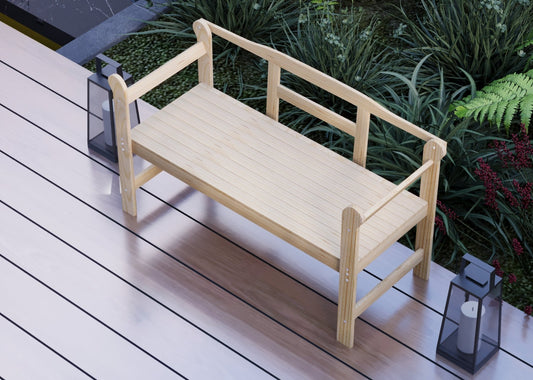 Banc en bois naturel Gomez - La Cabane à Loulous