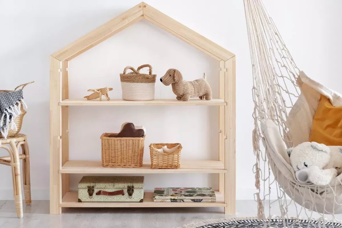 Bibliothèque en Bois Pin en forme de Cabane - La Cabane à Loulous