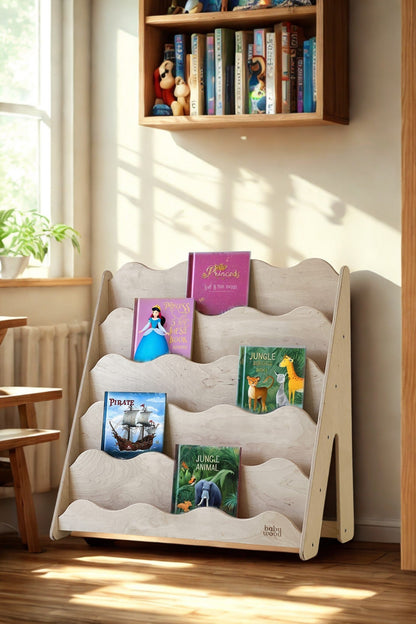 Bibliothèque Enfant Wave en Bois - La Cabane à Loulous