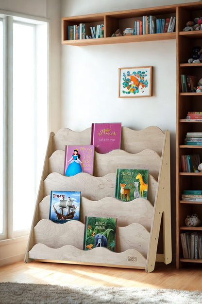 Bibliothèque Enfant Wave en Bois - La Cabane à Loulous