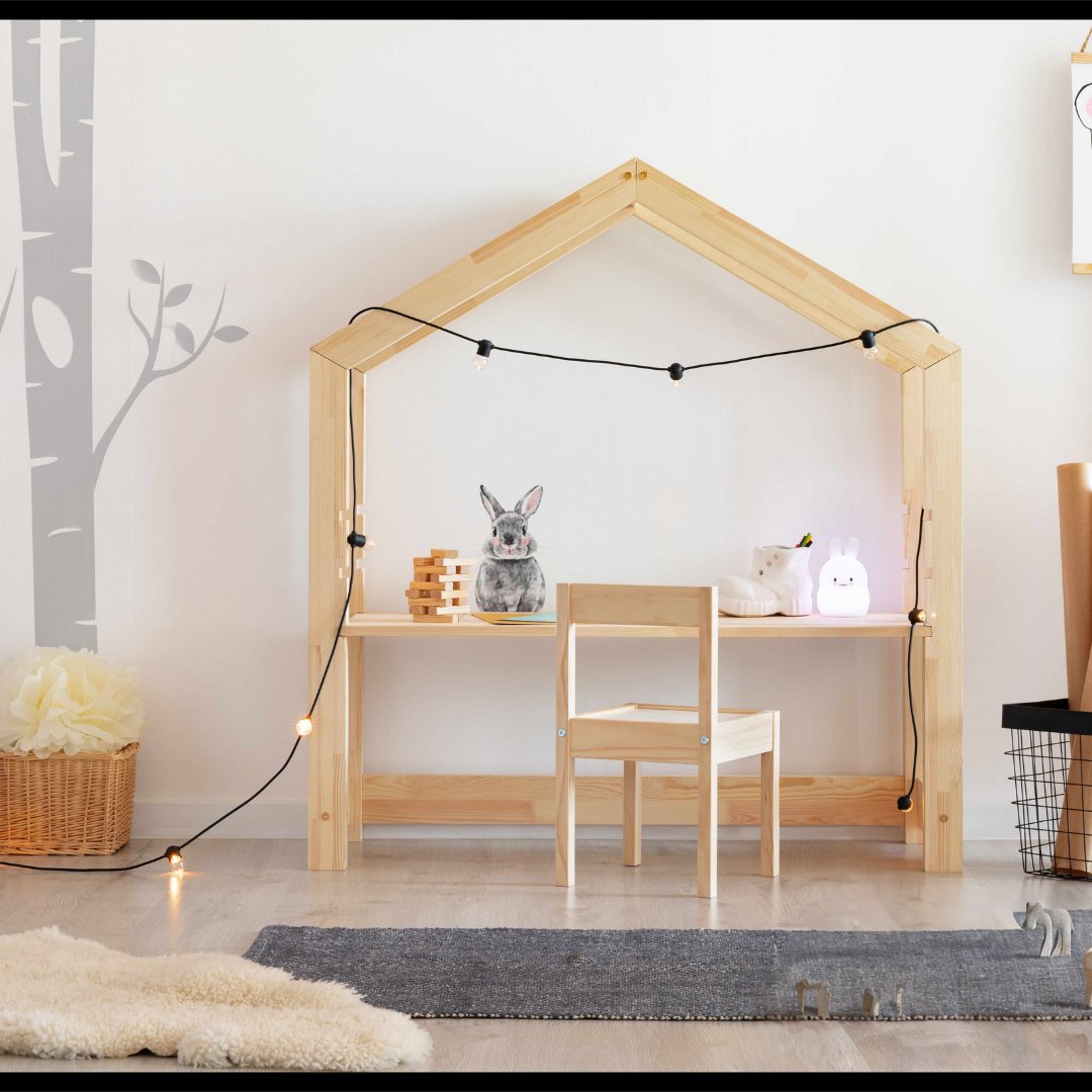 Bureau Cabane en Bois Naturel fait main - La Cabane à Loulous