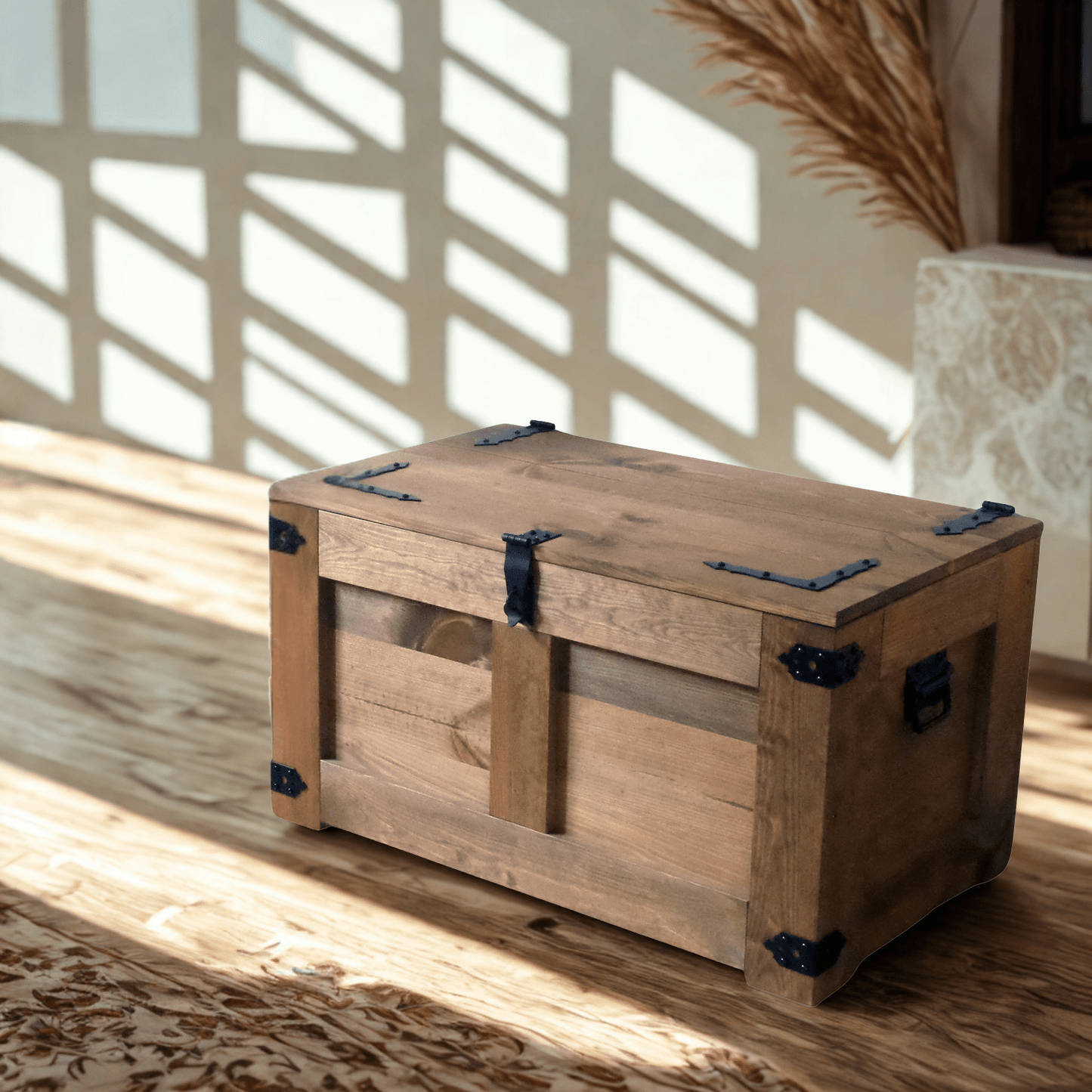 Coffre en bois avec couvercle fait main - La Cabane à Loulous