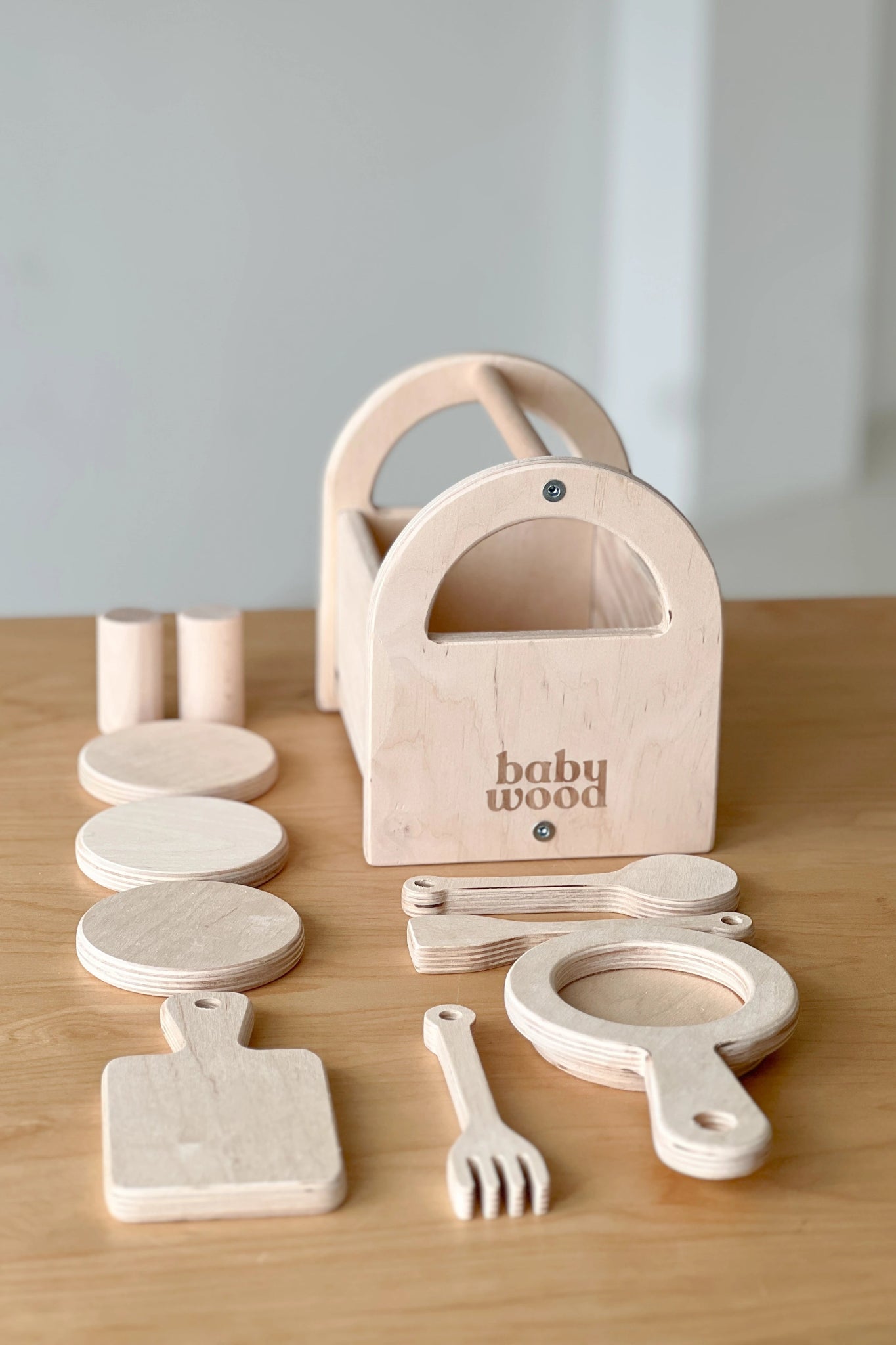 Coffret accessoires de cuisine en bois - La Cabane à Loulous