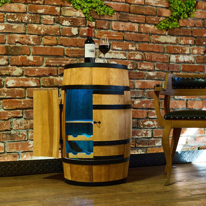Armoire tonneau en bois