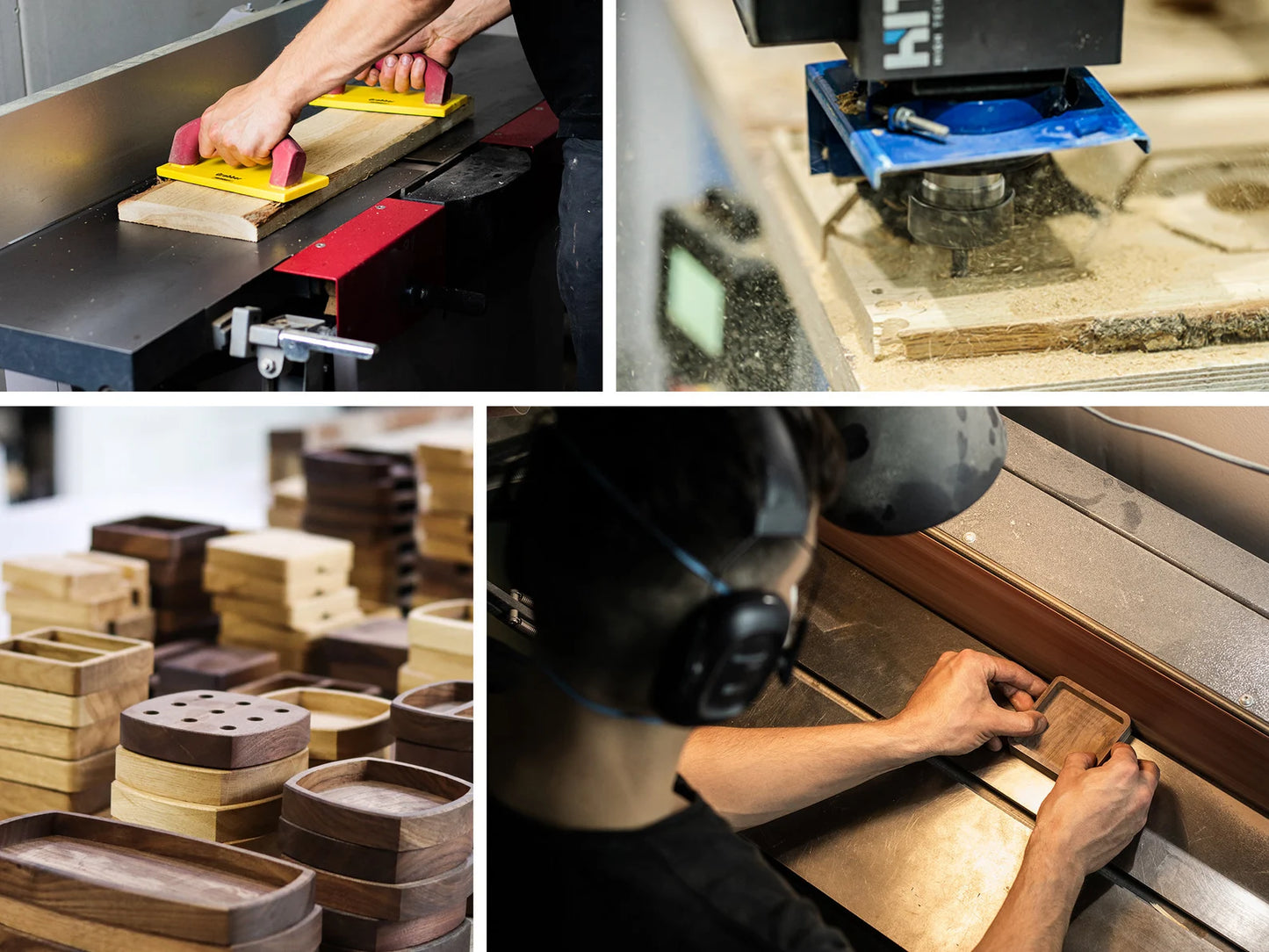 Organisateur rectangulaire avec un compartiment, chêne noir, chêne, noyer XL