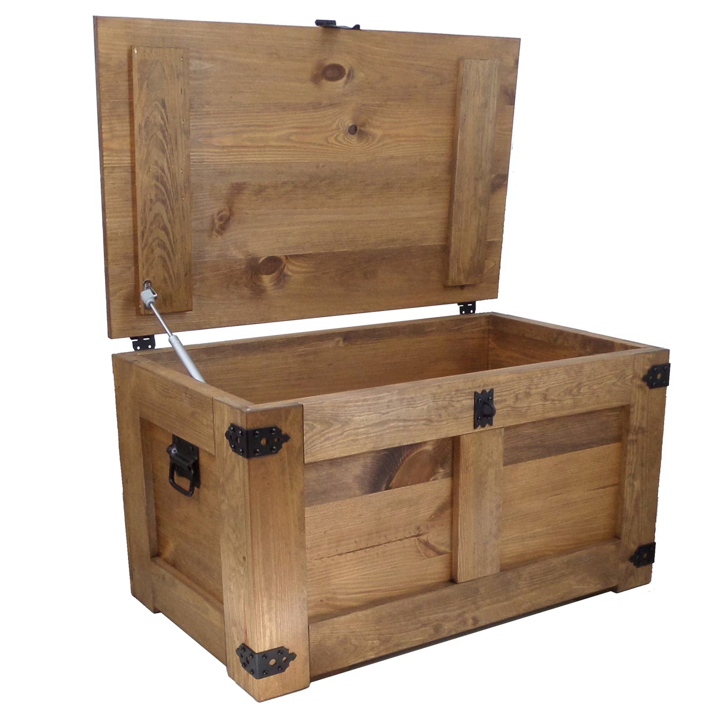 Coffre en bois avec couvercle fait main