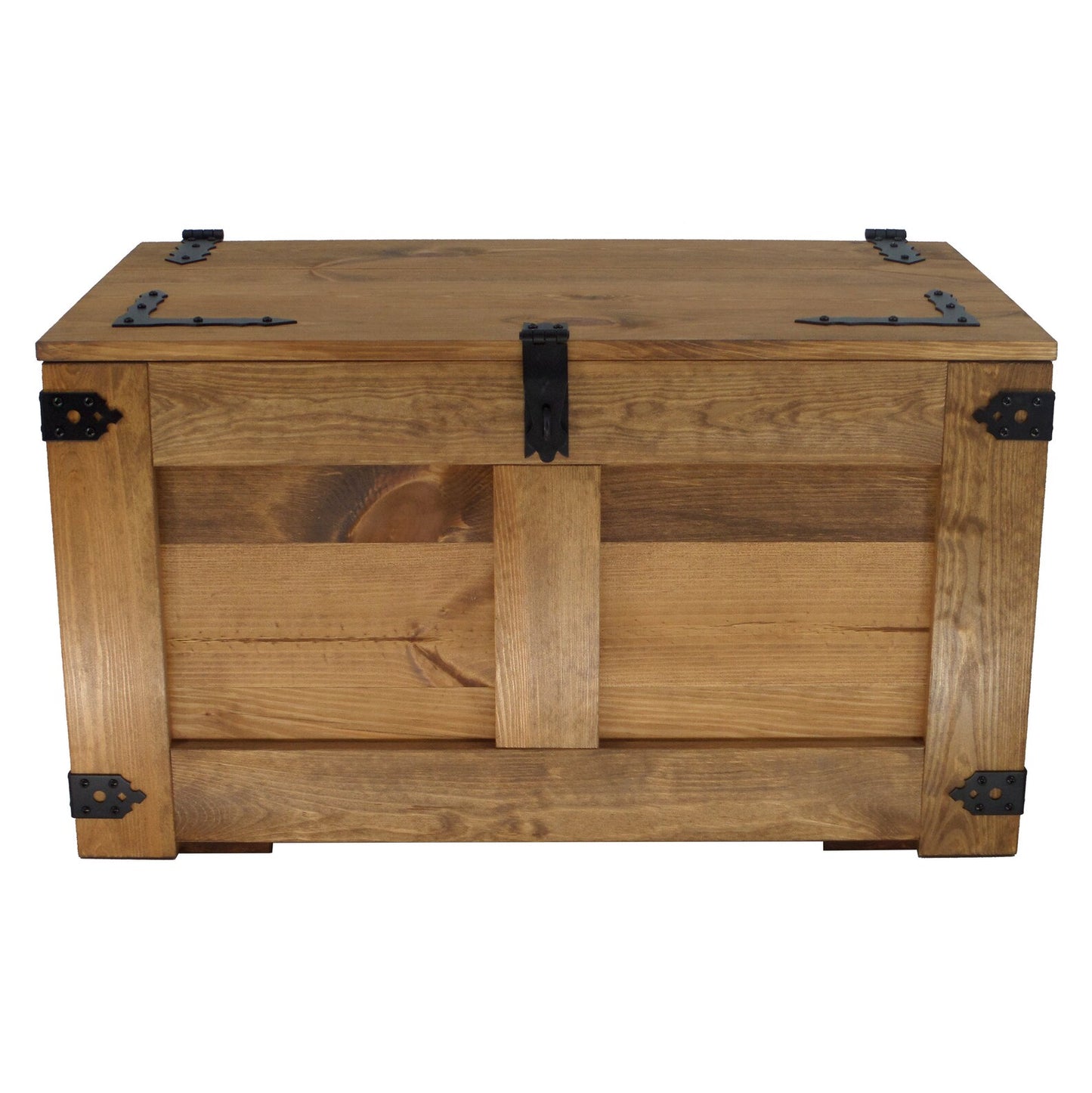 Coffre en bois avec couvercle fait main