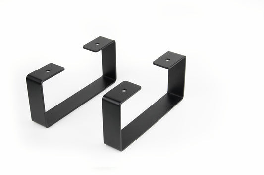 Pieds en métal pour support d'écran à monter soi-même Pieds en métal pour support d'écran à monter soi-même 20 x 9,5 cm, noir ou blanc