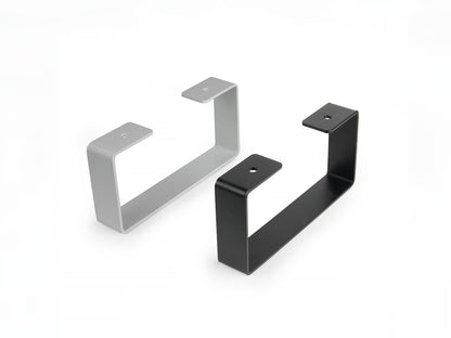 Pieds en métal pour support d'écran à monter soi-même Pieds en métal pour support d'écran à monter soi-même 20 x 9,5 cm, noir ou blanc