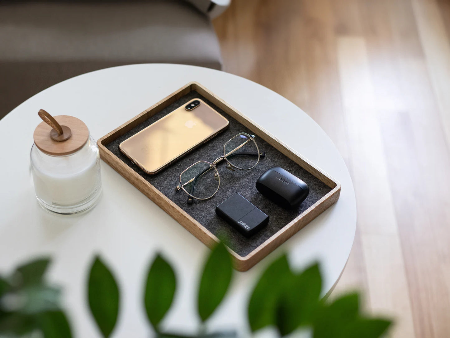 Organisateur rectangulaire avec un compartiment, chêne noir, chêne, noyer XL