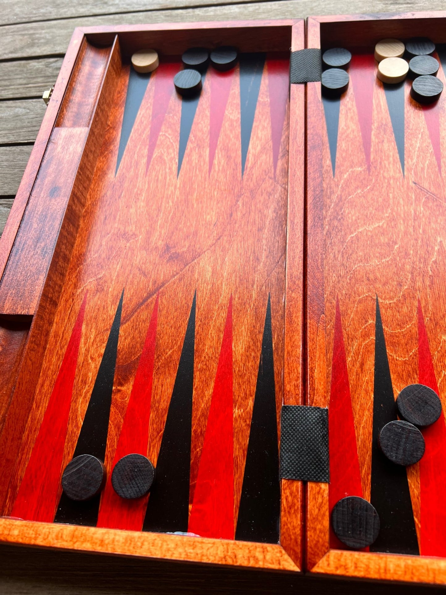 Jeu de Backgammon fait main bois marquété - La Cabane à Loulous