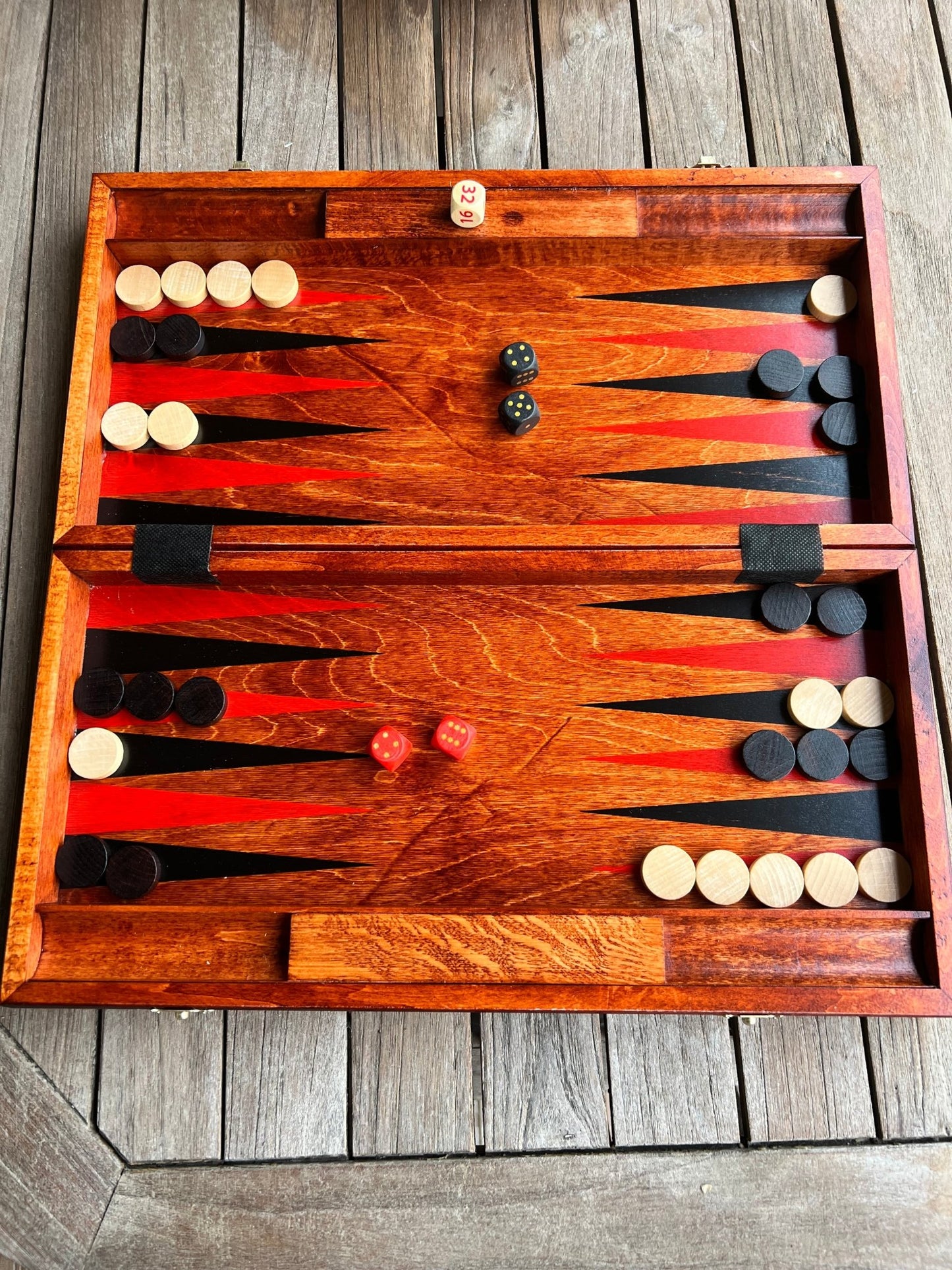 Jeu de Backgammon fait main bois marquété - La Cabane à Loulous