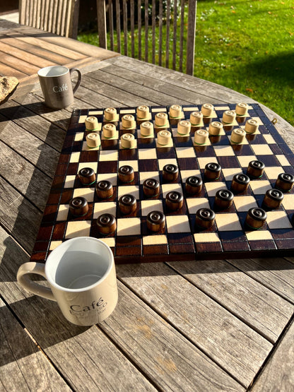 Jeu de Dames en bois fait main - La Cabane à Loulous