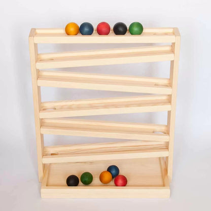 Toboggan à boules en bois Montessori