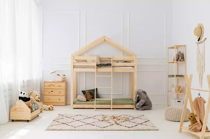 Lit Cabane Superposé Cottage en Bois fait main - La Cabane à Loulous