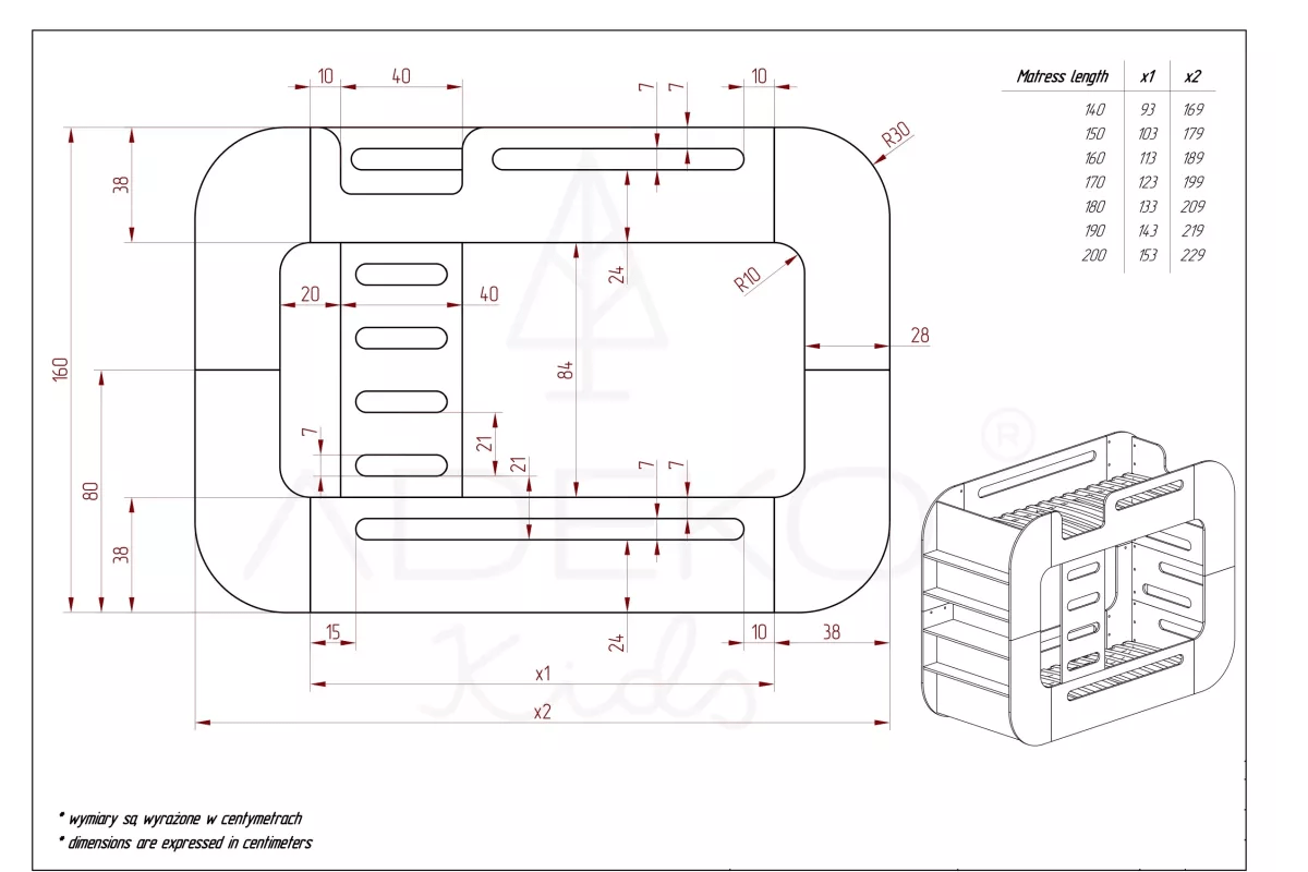 Lit superposé Maison MUNDO pin - La Cabane à Loulous