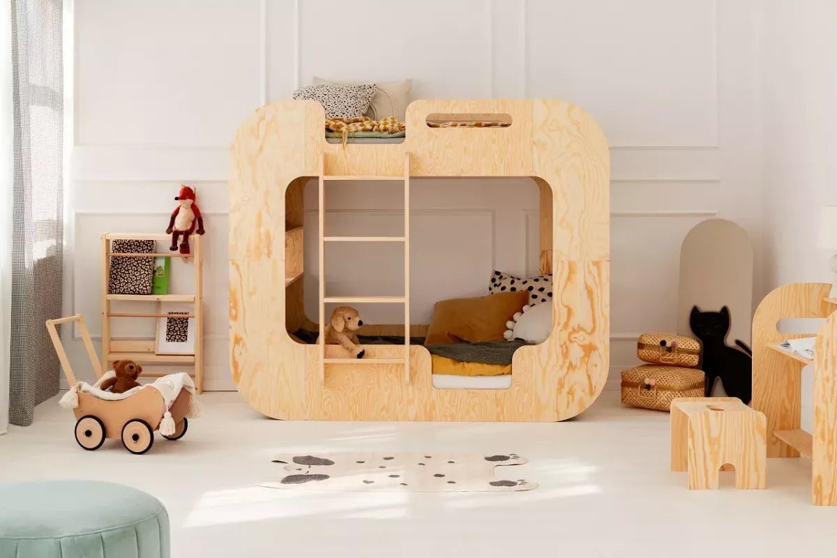 Lit superposé Maison MUNDO pin - La Cabane à Loulous