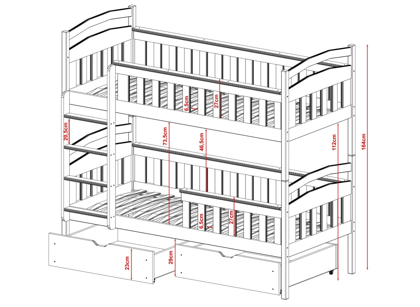 Lit superposé William en bois – cabane à loulous fonctionnelle et évolutive - La Cabane à Loulous