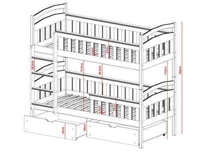 Lit superposé William en bois – cabane à loulous fonctionnelle et évolutive - La Cabane à Loulous