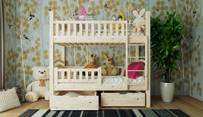 Lit superposé William en bois – cabane à loulous fonctionnelle et évolutive - La Cabane à Loulous