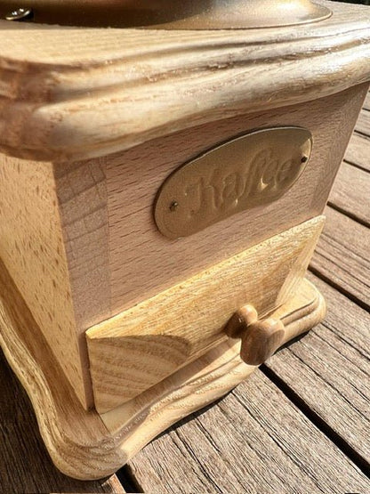 Moulin à Café Manuel en bois fait main - La Cabane à Loulous