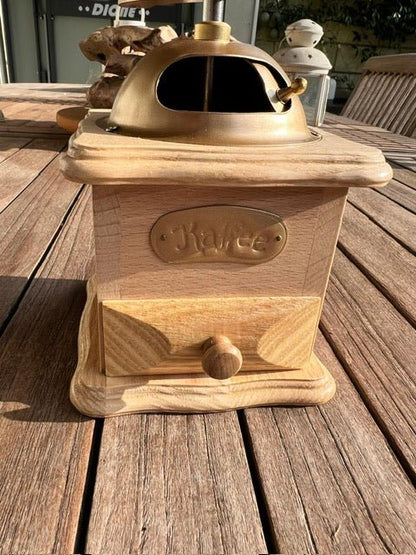 Moulin à Café Manuel en bois fait main - La Cabane à Loulous