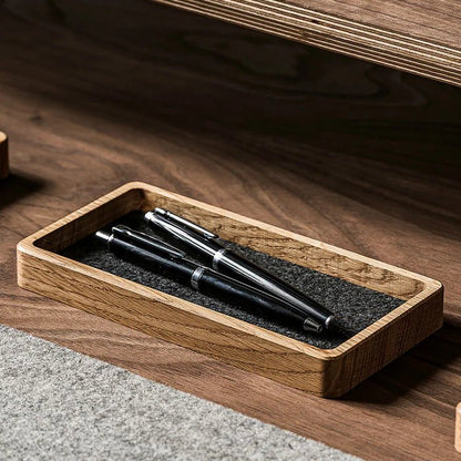 Organisateur rectangulaire avec un compartiment, chêne noir, chêne - La Cabane à Loulous