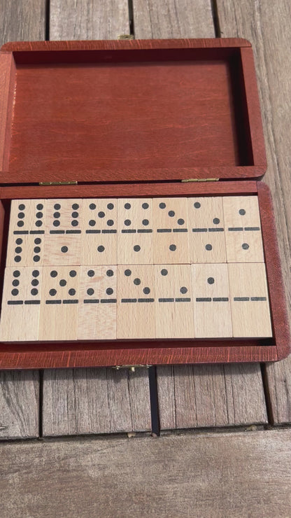 Jeu de Domino en Bois de Voyage fait main