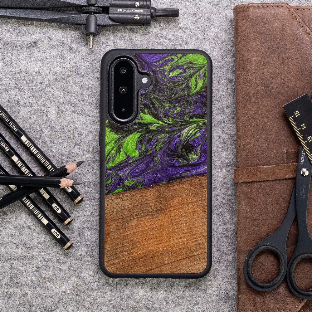 Protection Téléphone Bois et Résine Neons - Bangkok - La Cabane à Loulous