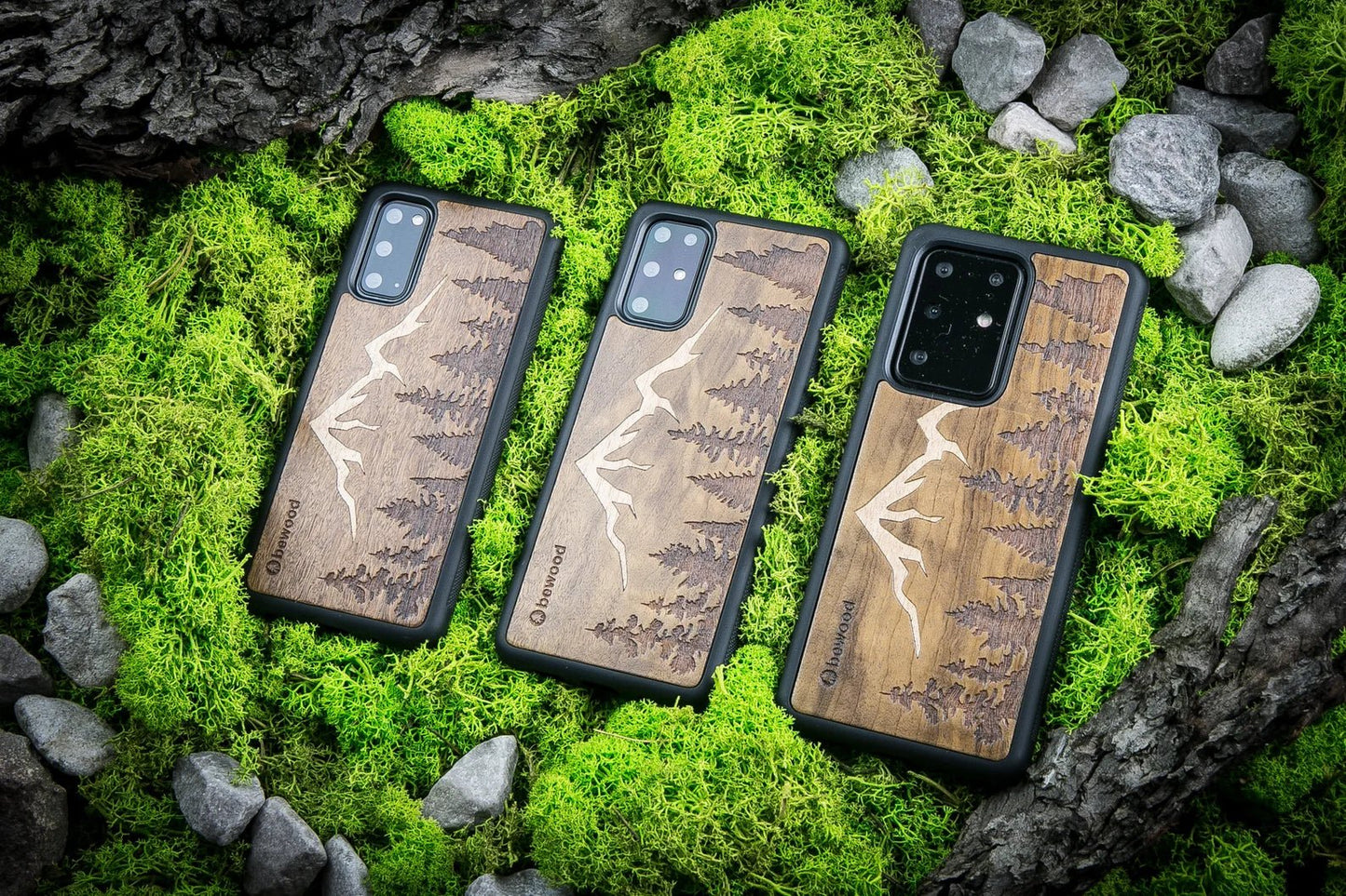Protection Téléphone Mountains Imbuia Real Wood - La Cabane à Loulous